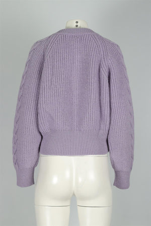 ROUJE PURPLE WOOL CARDIGAN FR 40 UK 12