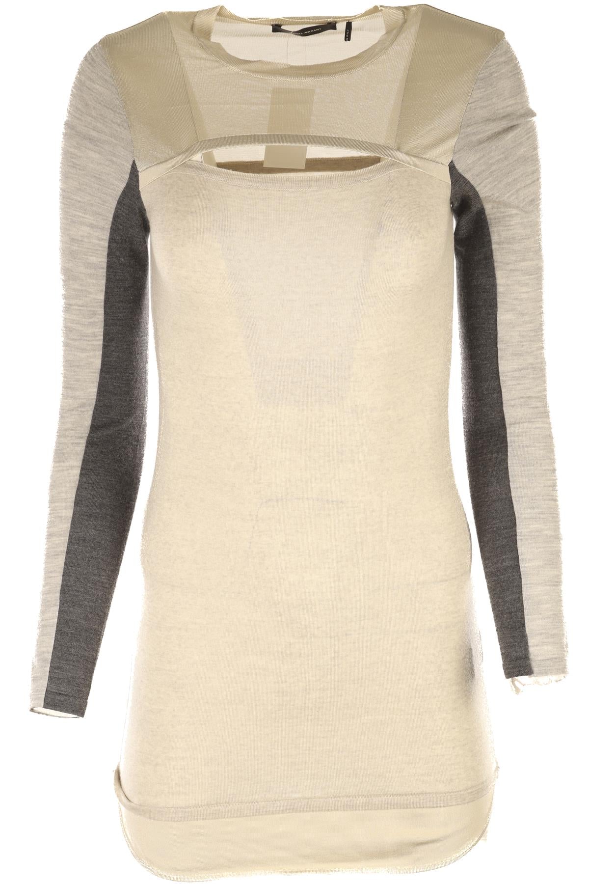 ISABEL MARANT GREY WOOL MINI DRESS MEDIUM