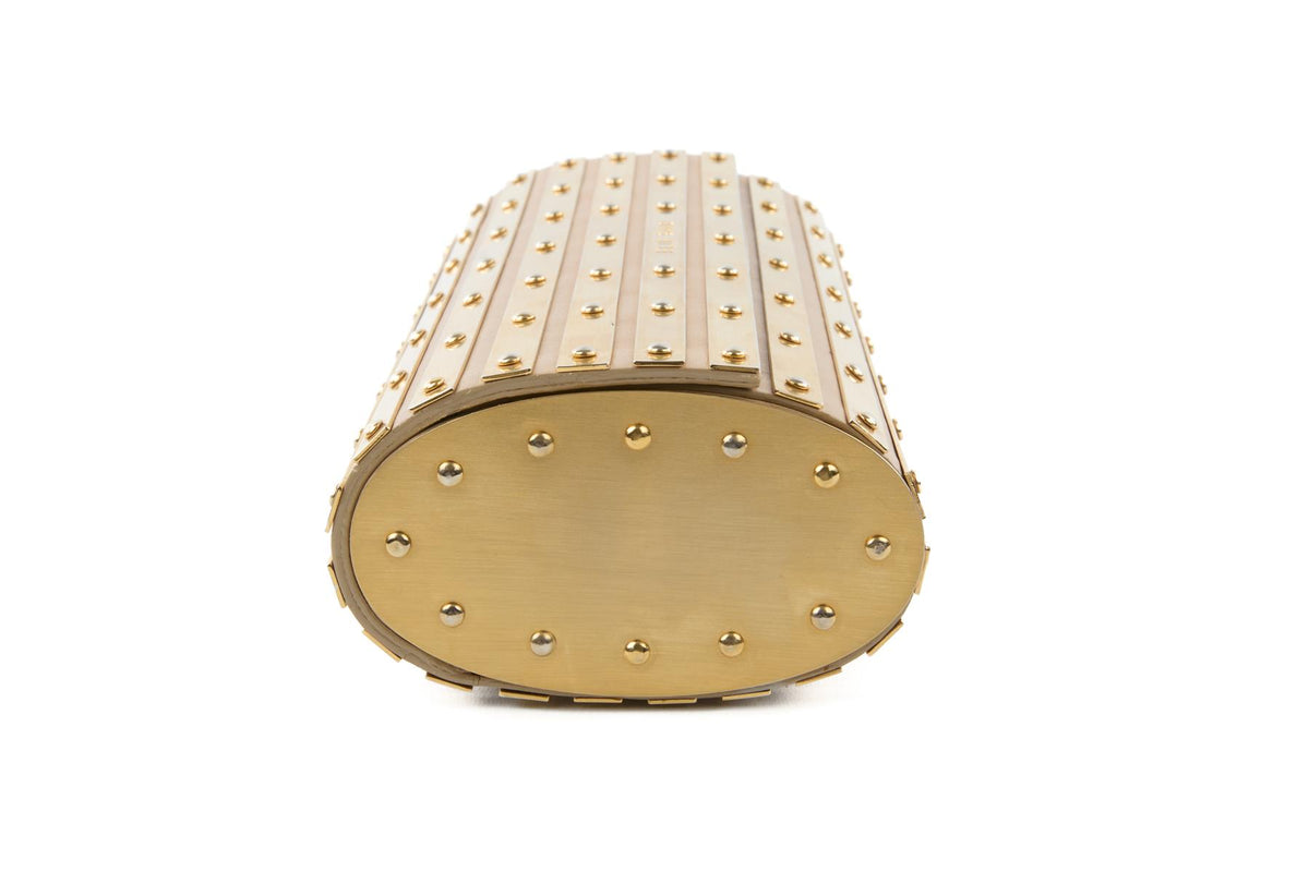 ELIE SAAB GOLD METAL CLUTCH