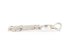 THEO FENNELL KEY 18K WHITE GOLD AND DIAMOND PENDANT
