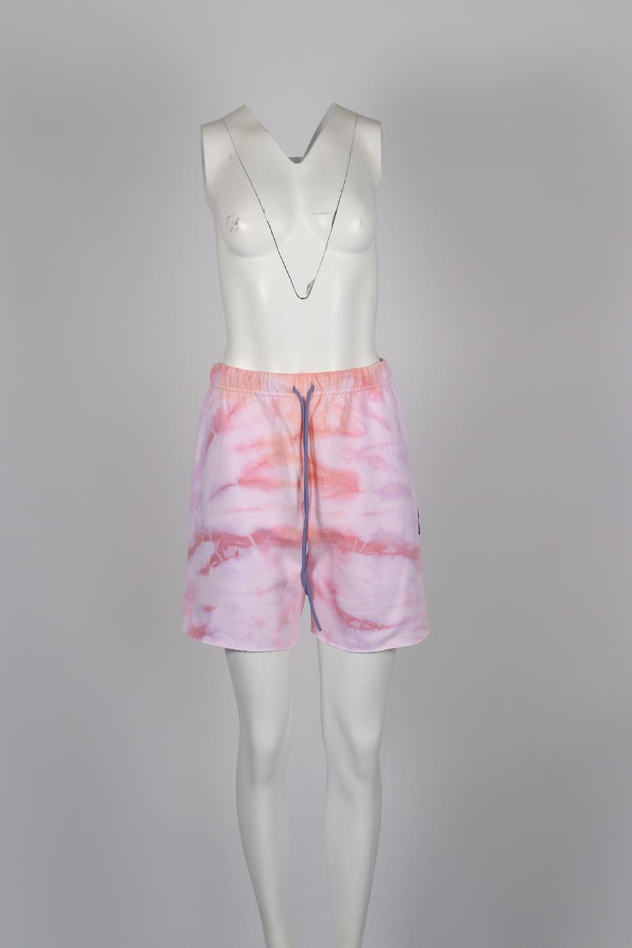 DANZY TIE DYED COTTON JERSEY SHORTS SMALL