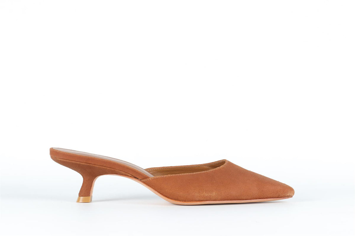 REFORMATION BROWN SUEDE MULES EU 37.5 UK 4.5 US 7.5