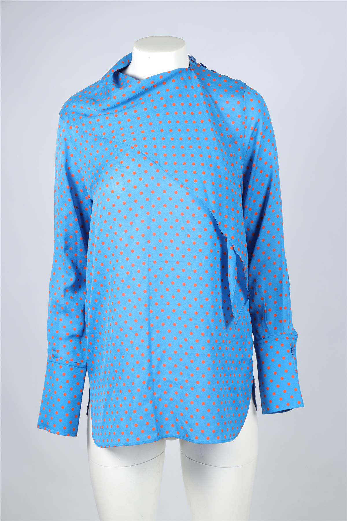 JOSEPH BLUE SILK TOP FR 36 UK 8
