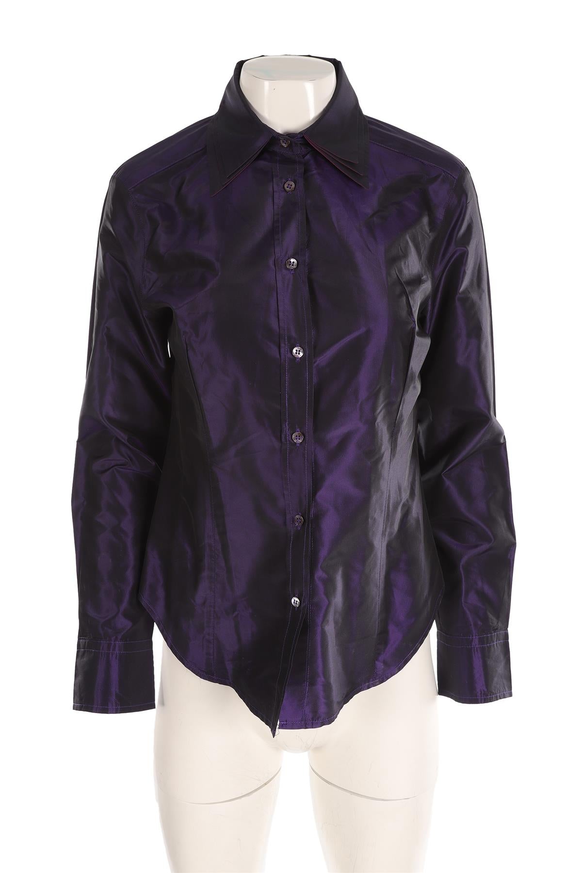 ETRO PURPLE SILK SHIRT IT 46 UK 14