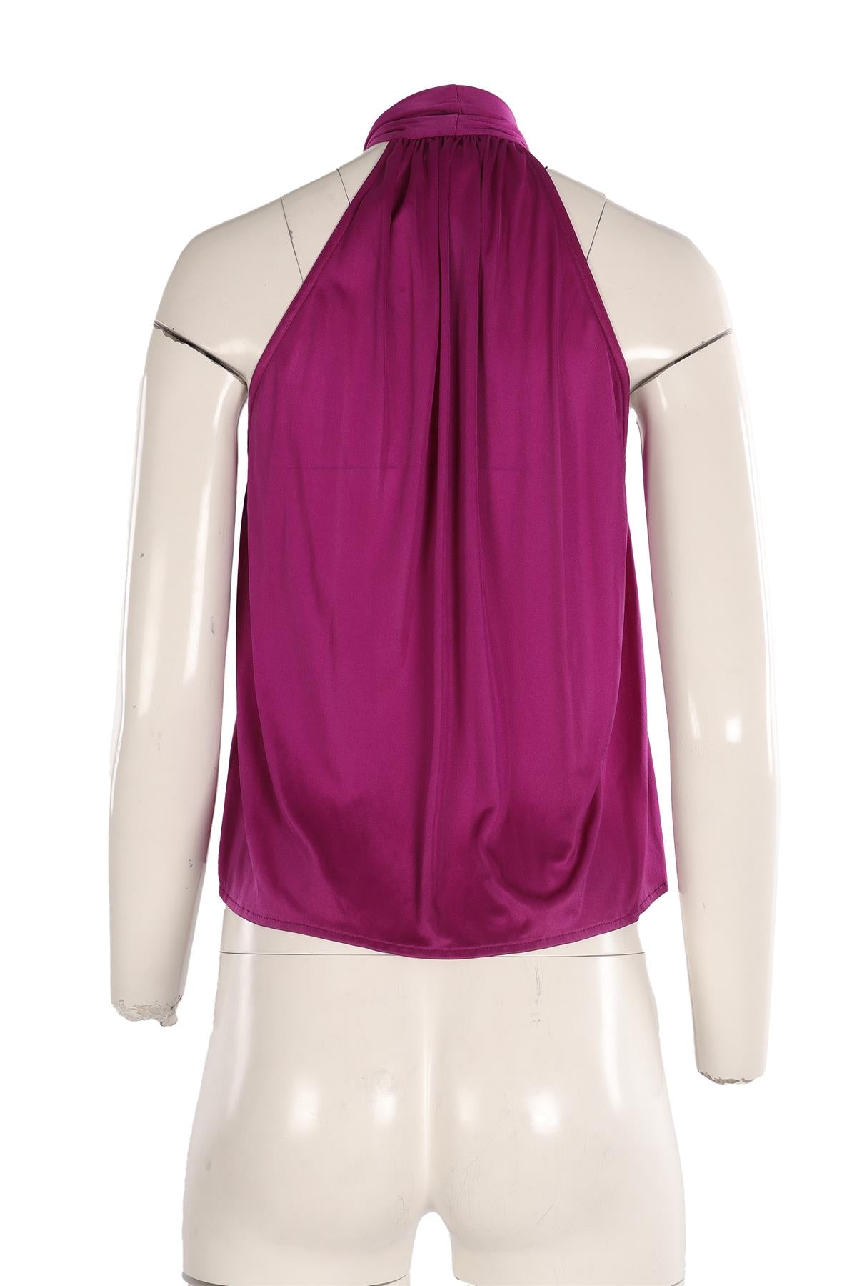 GIANNI VERSACE PURPLE VINTAGE JERSEY TOP IT 38 UK 6