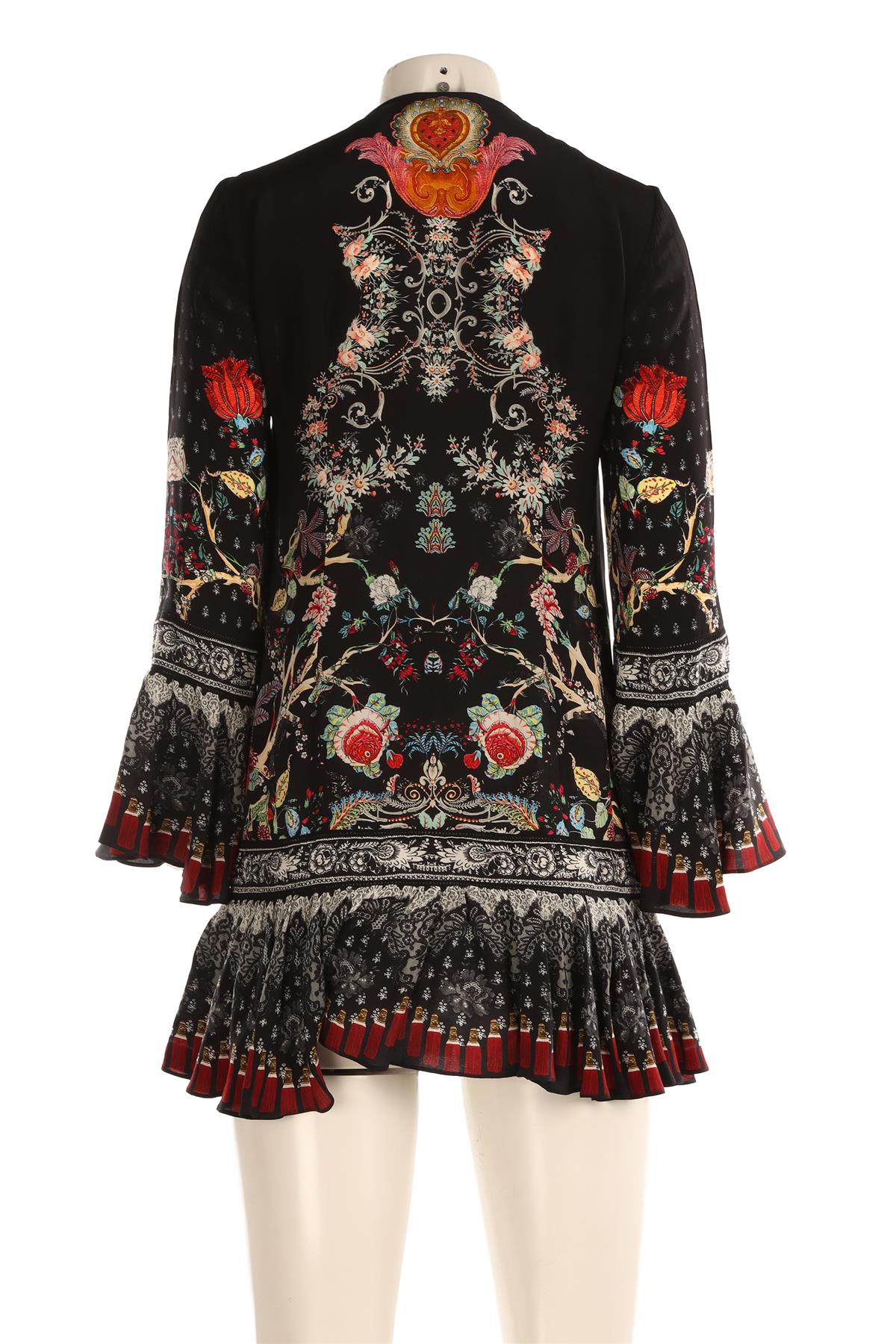 CAMILLA BLACK SILK MINI DRESS XSMALL UK 6