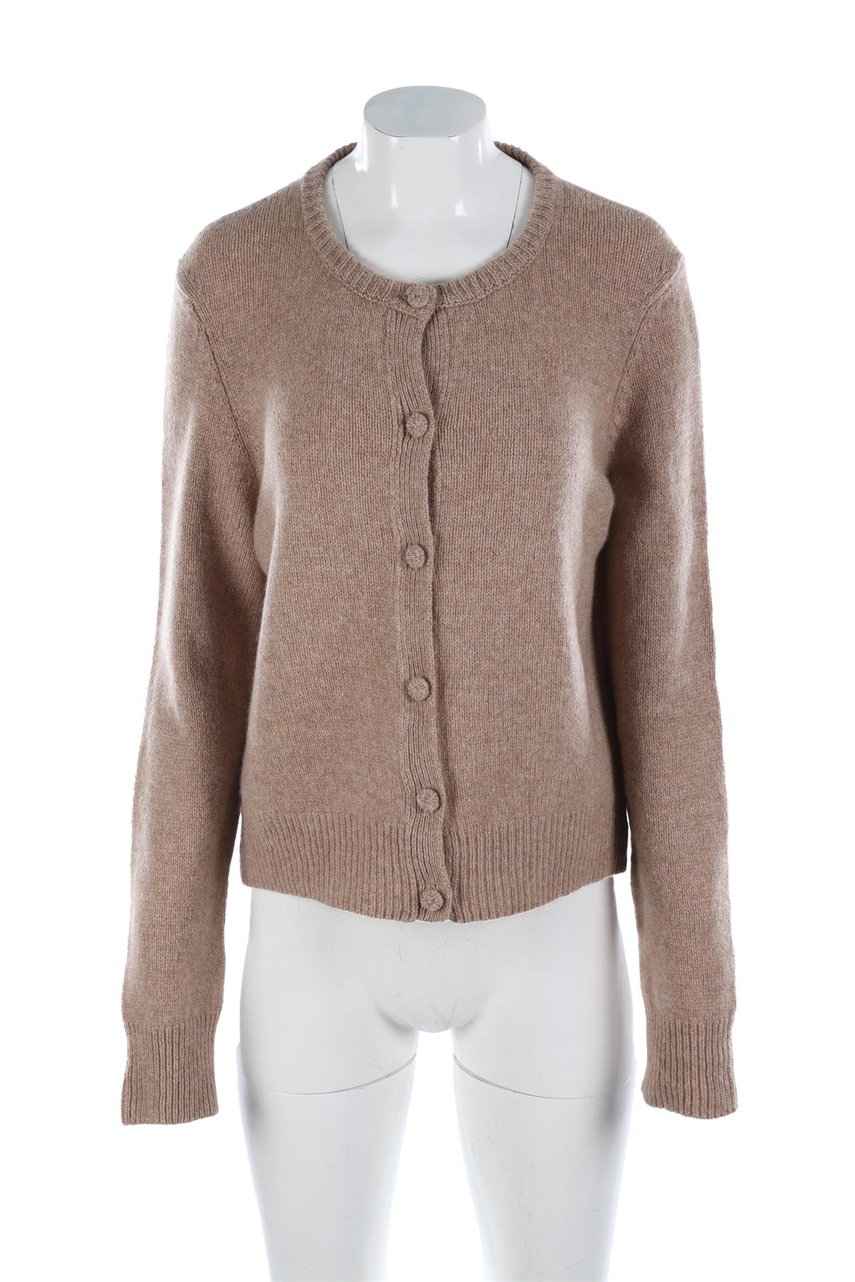 SUZIE KONDI BEIGE CASHMERE CARDIGAN LARGE