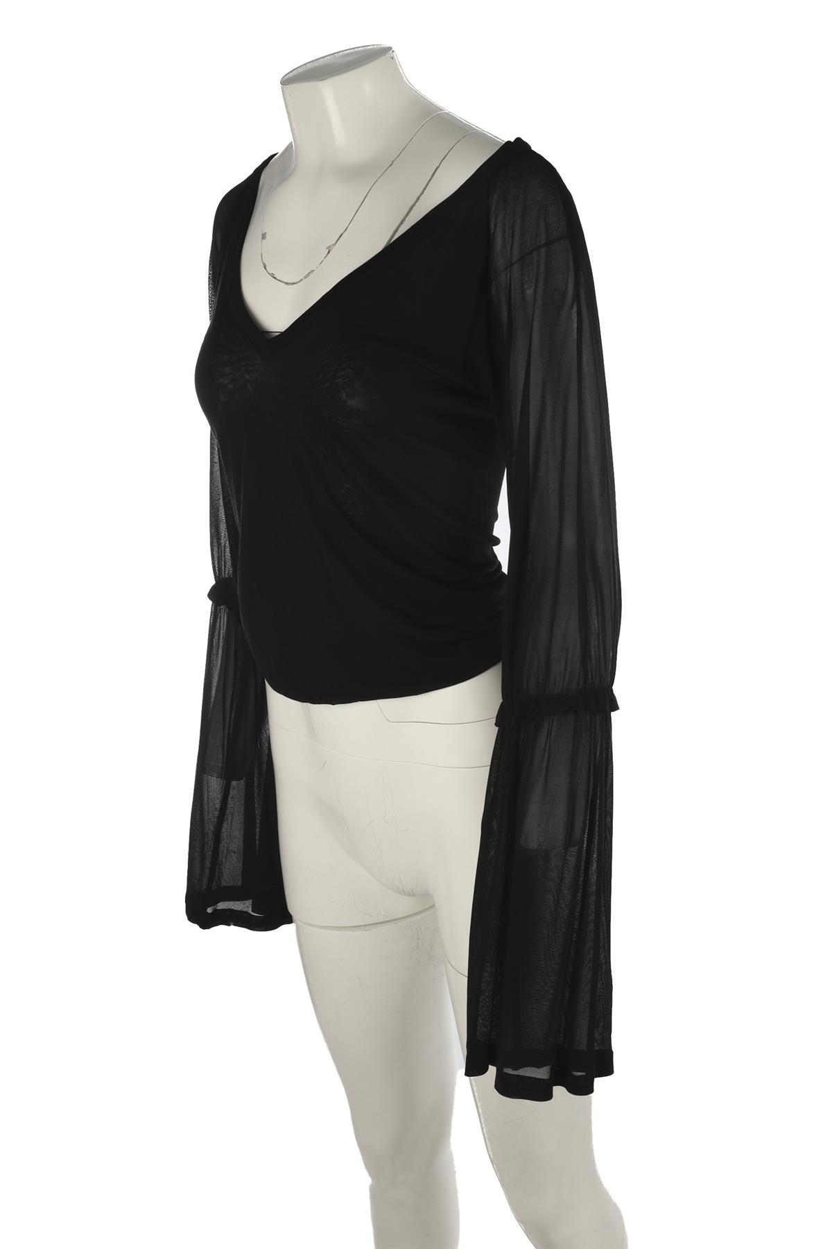 YVES SAINT LAURENT RIVE GAUCHE BLACK SILK TOP SMALL