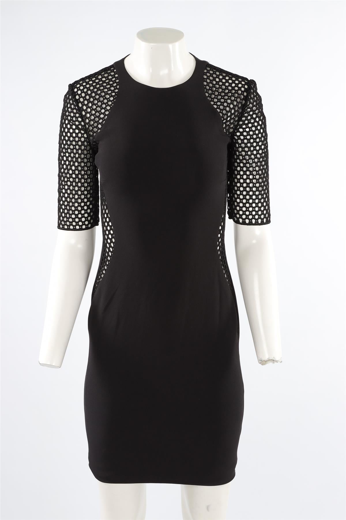STELLA MCCARTNEY BLACK CREPE MINI DRESS IT 38 UK 6