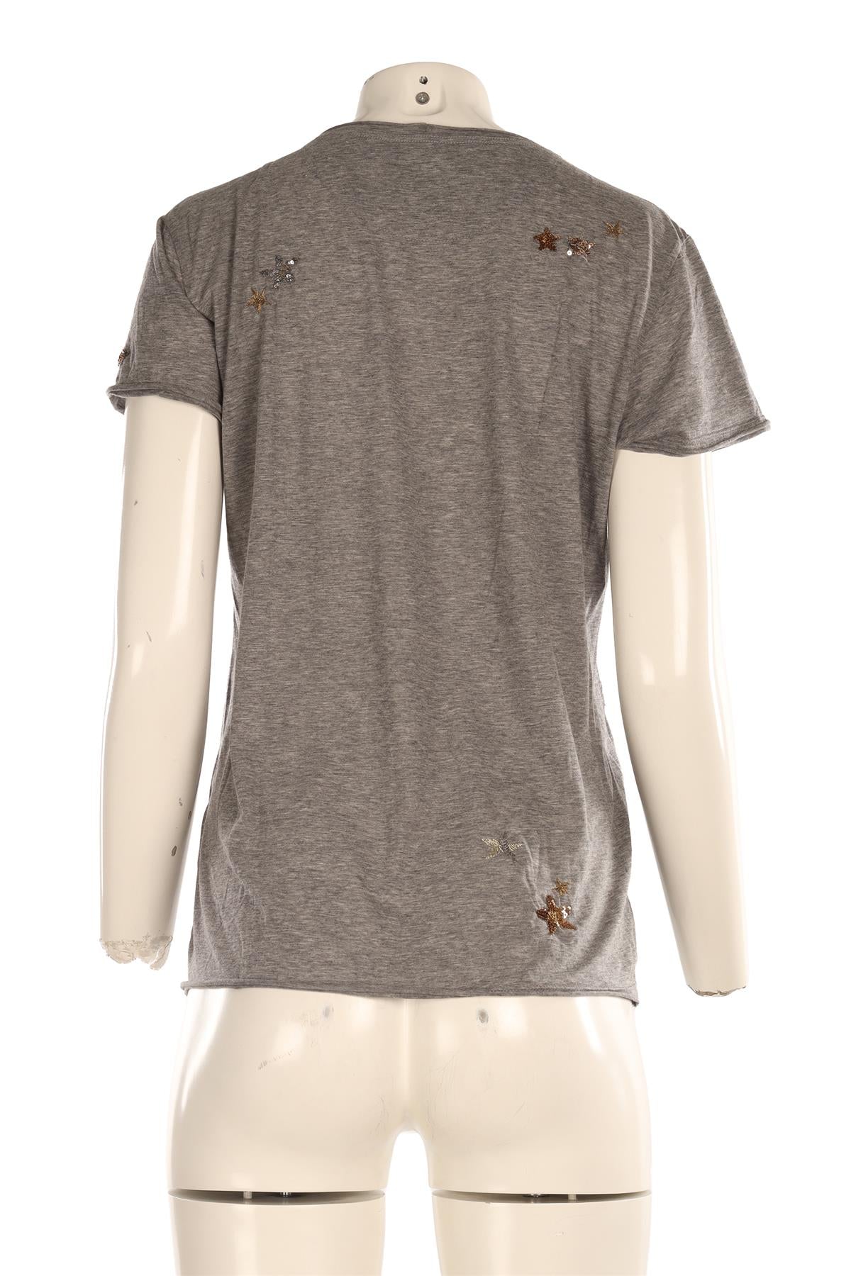 VALENTINO GREY COTTON T-SHIRT LARGE