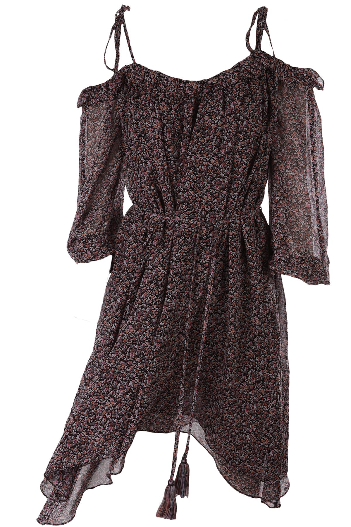 LOVESHACKFANCY PURPLE SILK MINI DRESS MEDIUM