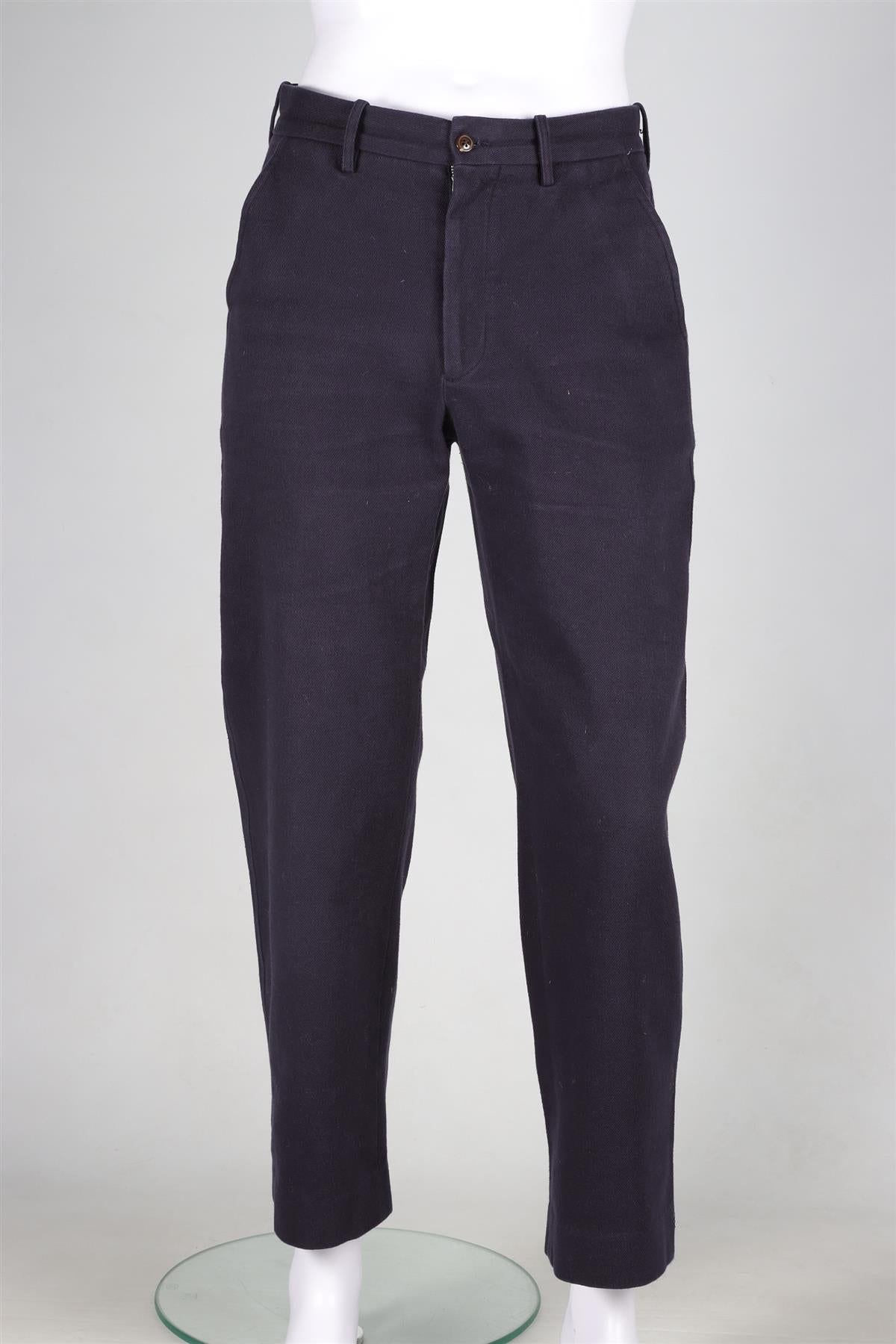 BODE NAVY MEN'S COTTON STRAIGHT LEG PANTS UK/US W30