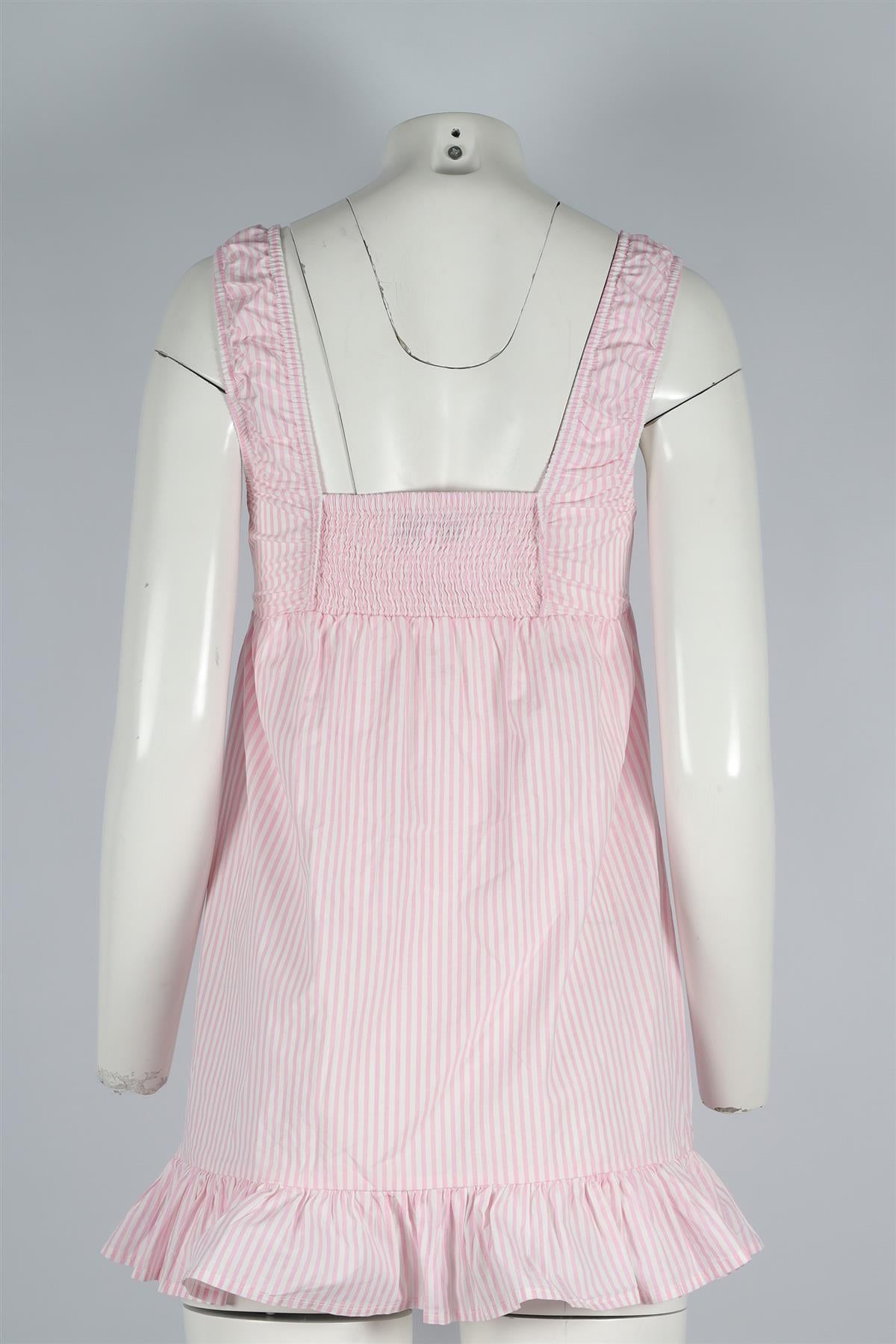 FRANKIE'S BIKINIS PINK COTTON MINI DRESS XSMALL