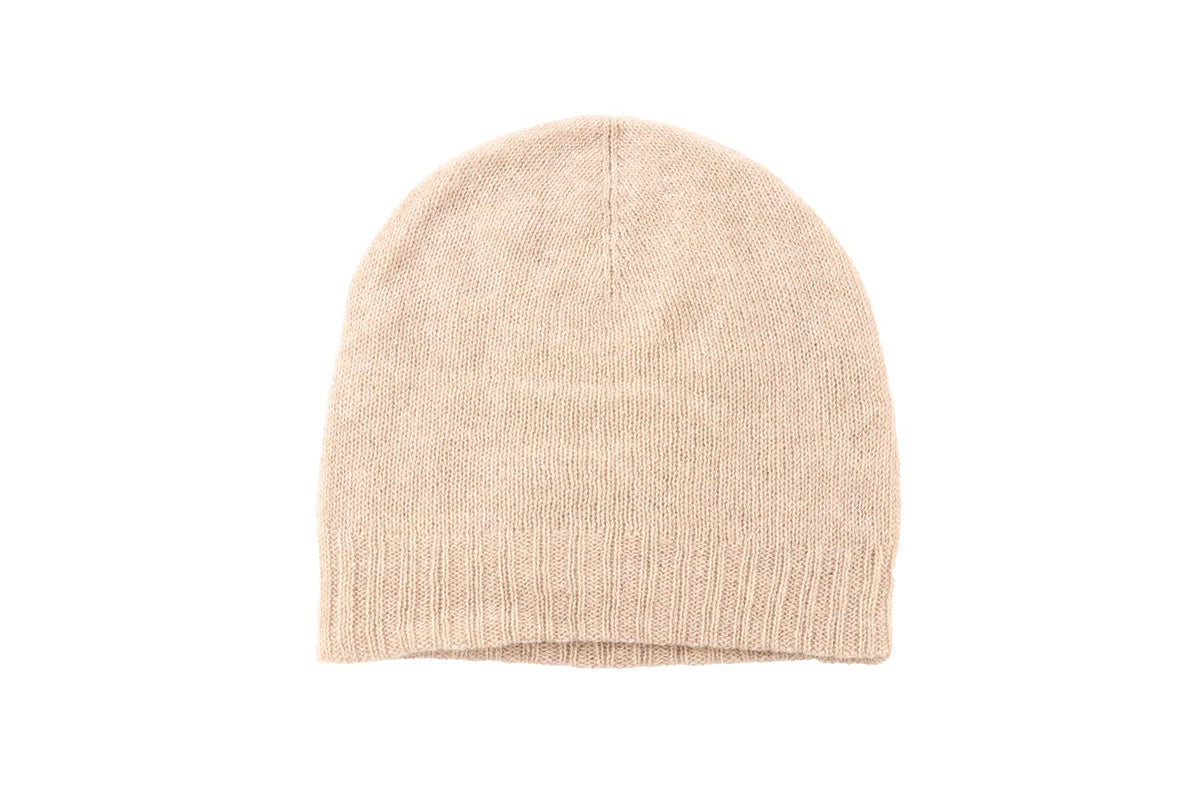 CHANEL BEIGE 2025 CC CASHMERE BEANIE ONE SIZE