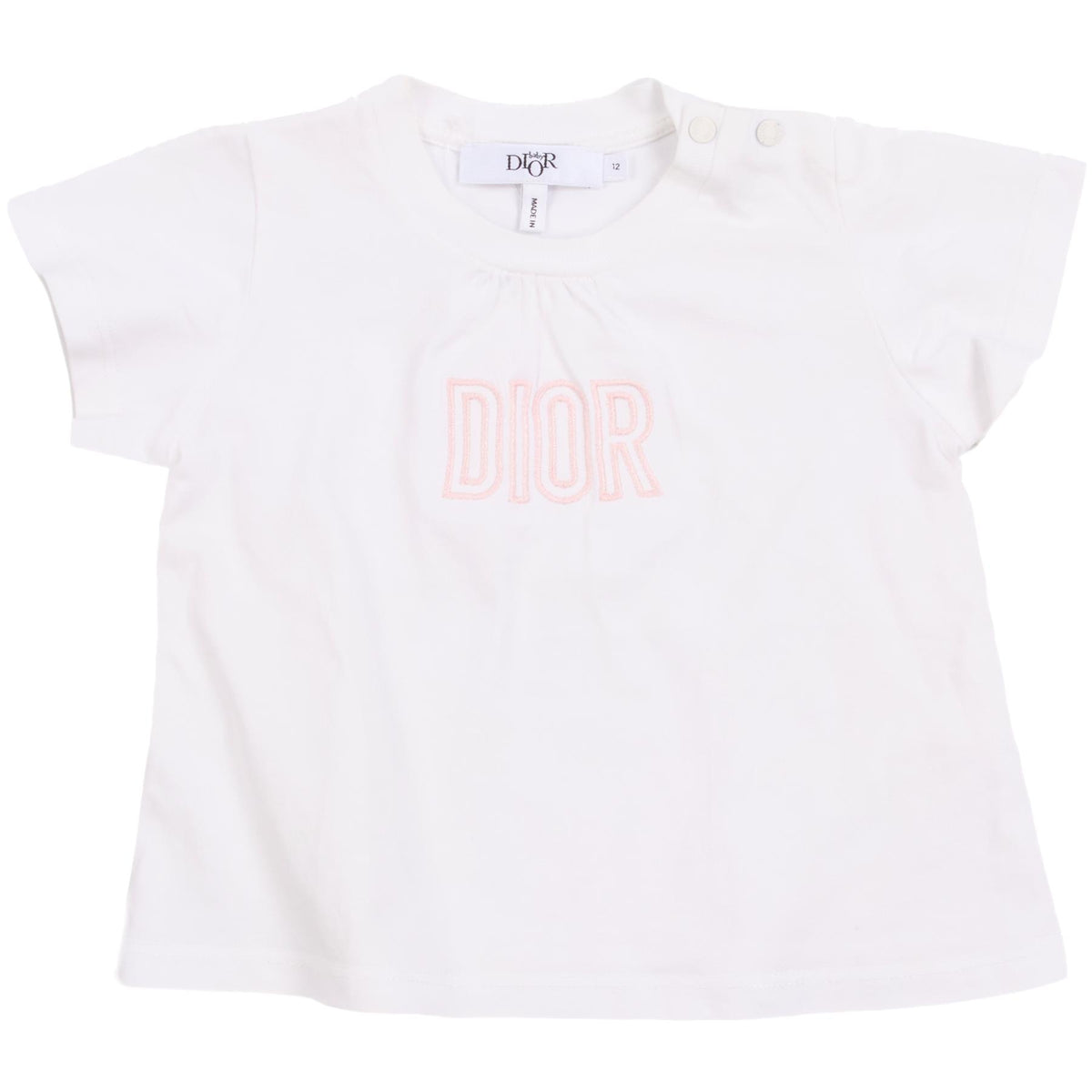 BABY DIOR WHITE BABY GIRLS T-SHIRT 12 MONTHS