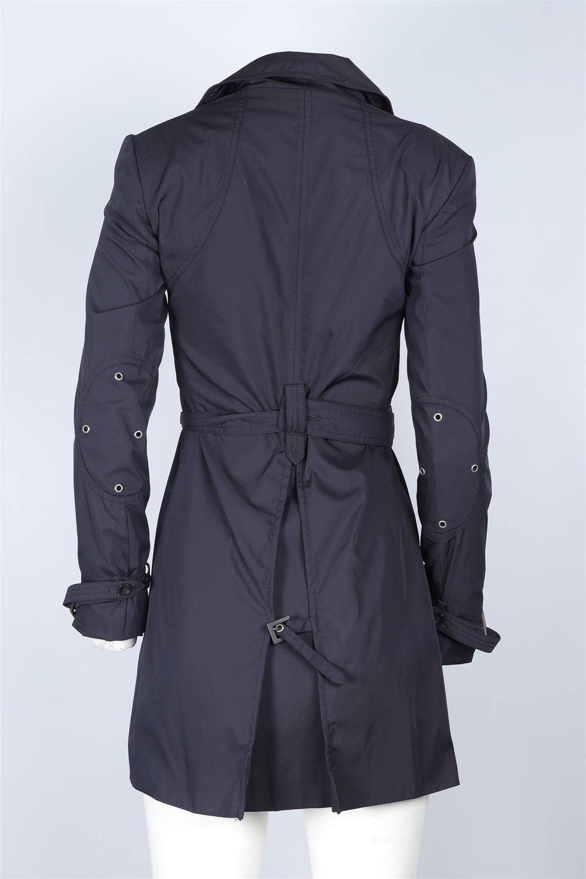 STELLA MCCARTNEY NAVY NYLON TRENCH COAT IT 40 UK 8