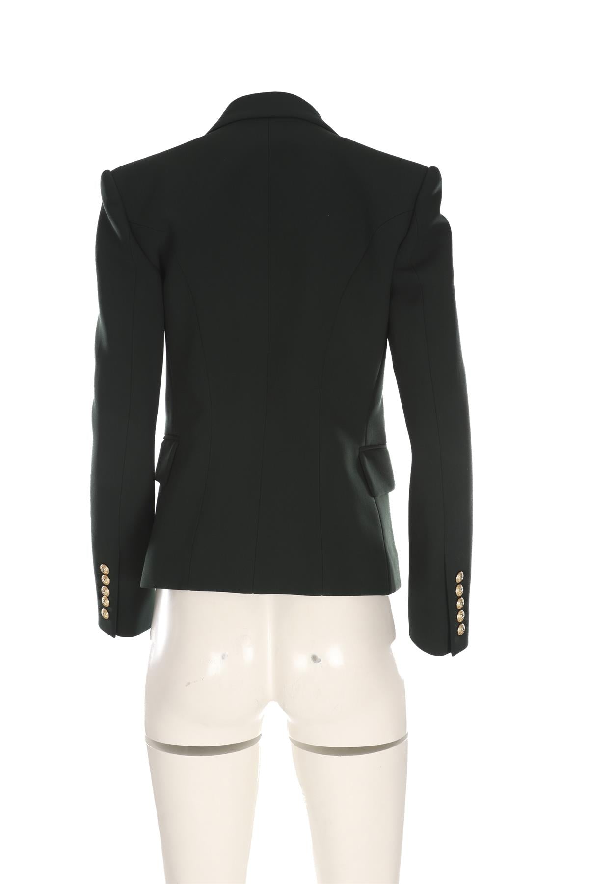 BALMAIN GREEN COTTON BLAZER FR 38 UK 10
