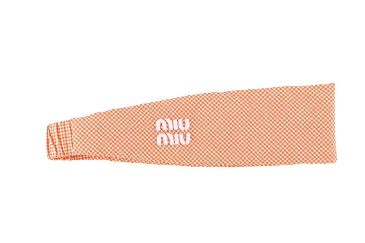 MIU MIU ORANGE COTTON HEADBAND