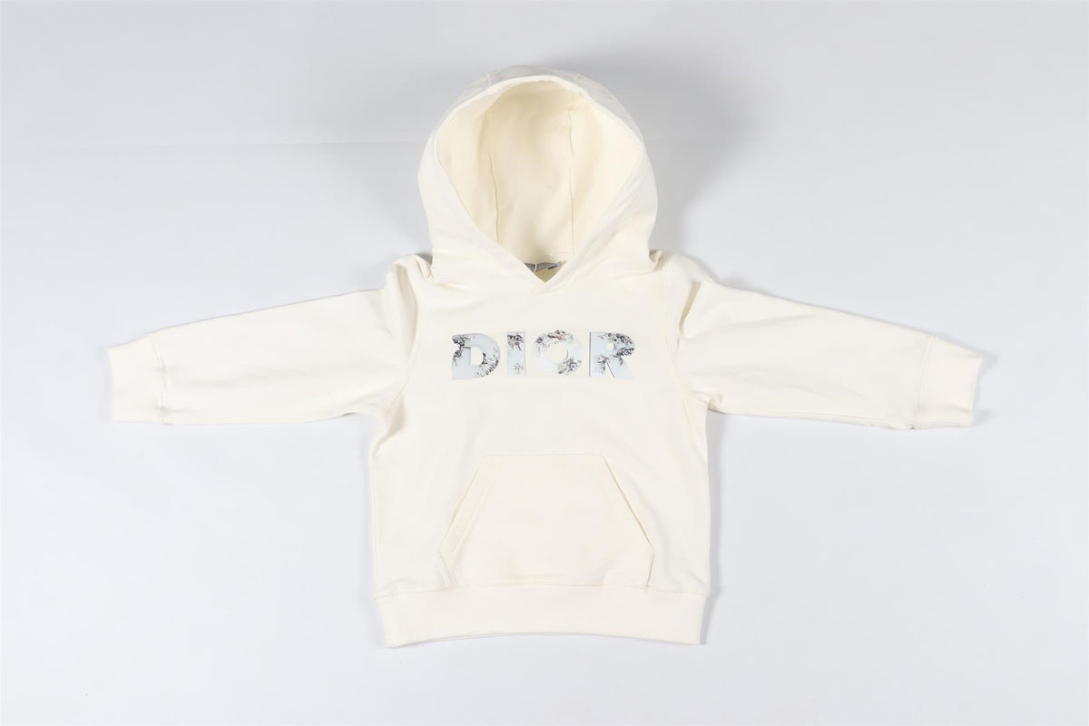 CHRISTIAN DIOR IVORY KIDS BOYS COTTON HOODIE 5 YEARS