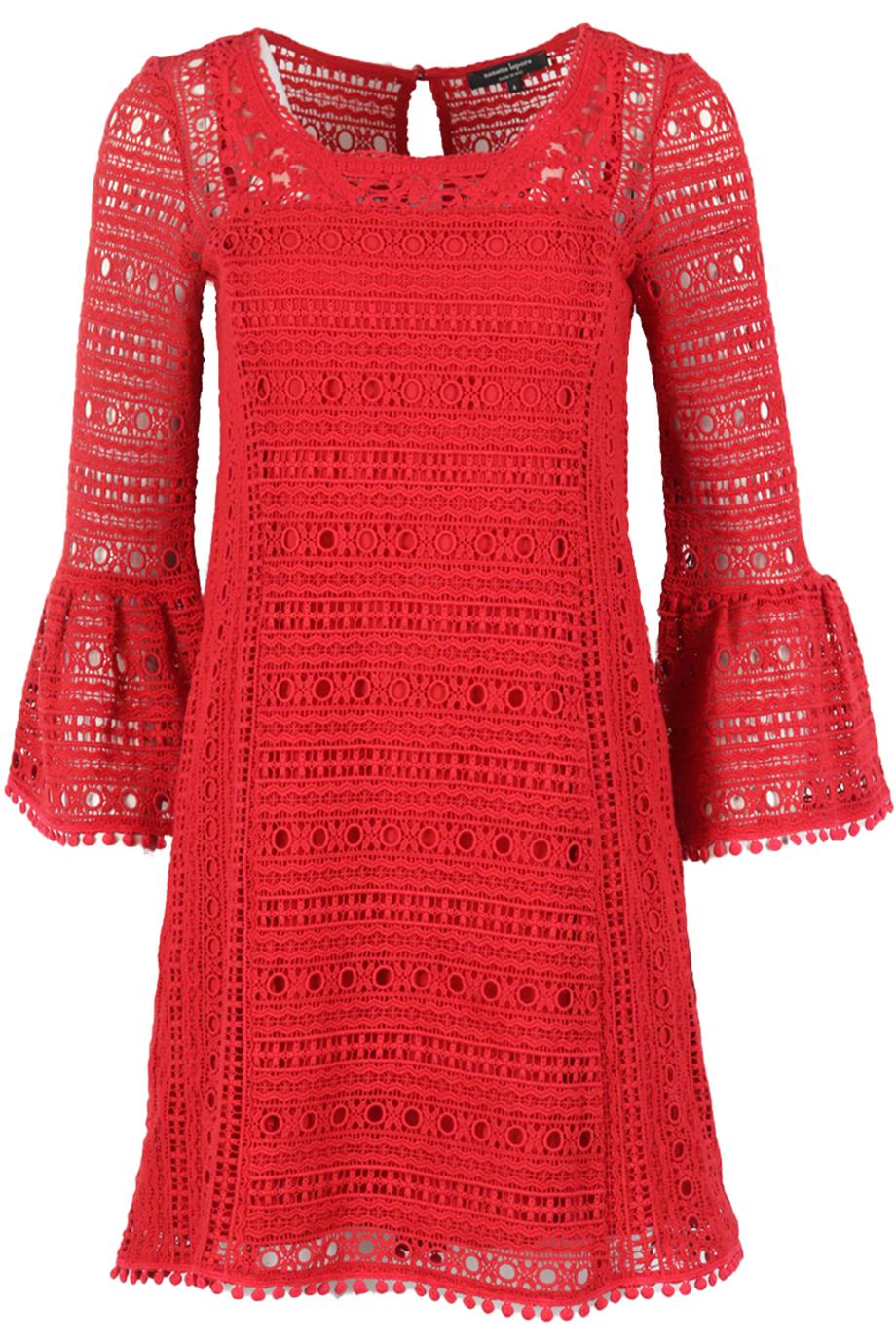 NANETTE LEPORE BRODERIE ANGLAISE COTTON DRESS US 4 UK 8