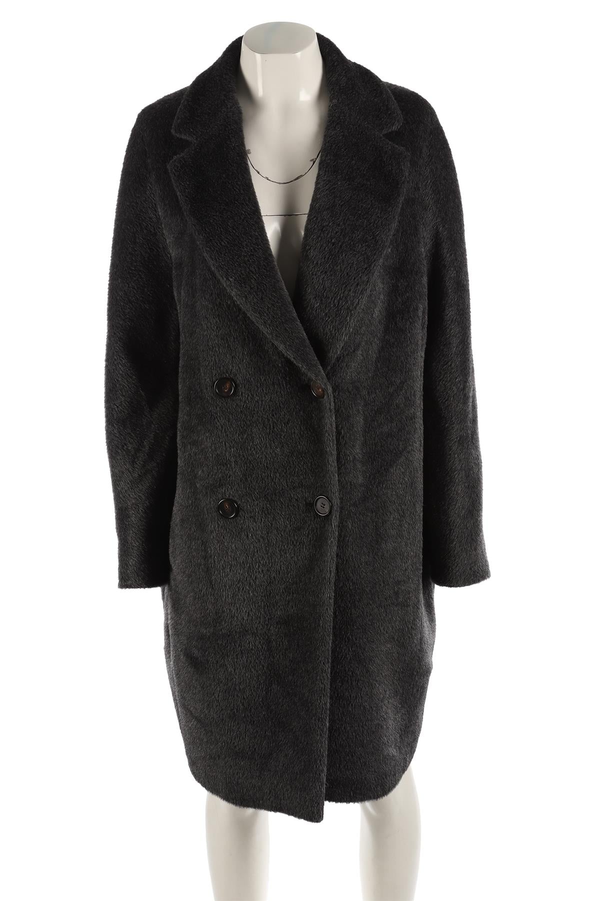 S MAX MARA GREY ALPACA COAT IT 46 UK 14