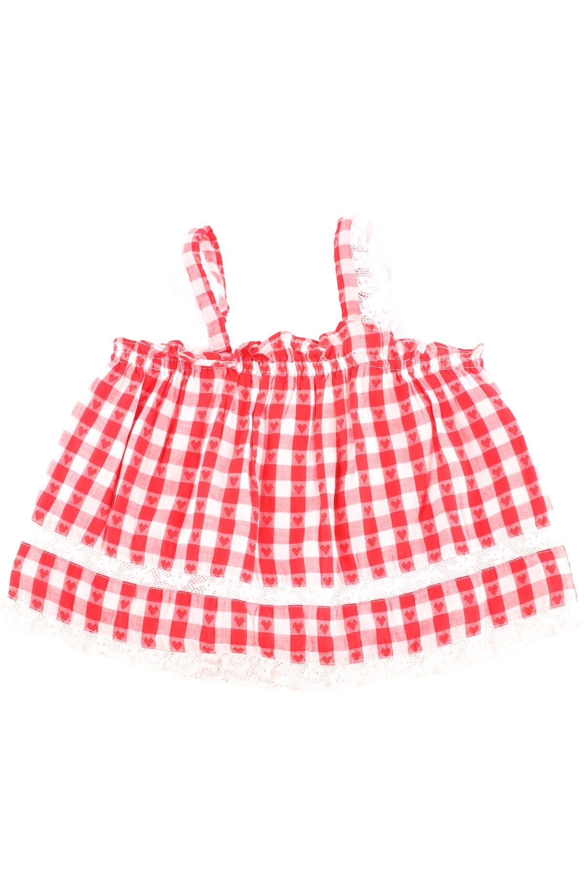 LOVESHACKFANCY RED KIDS GIRLS TOP 5-6 YEARS