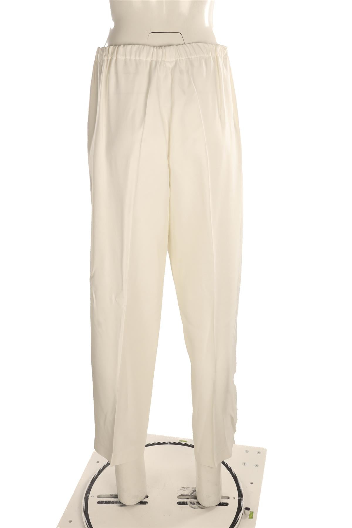 THE ROW WHITE WOVEN STRAIGHT LEG PANTS MEDIUM