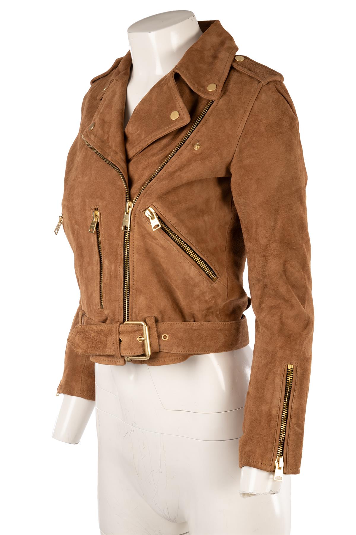ALL SAINTS BROWN SUEDE JACKET UK 6