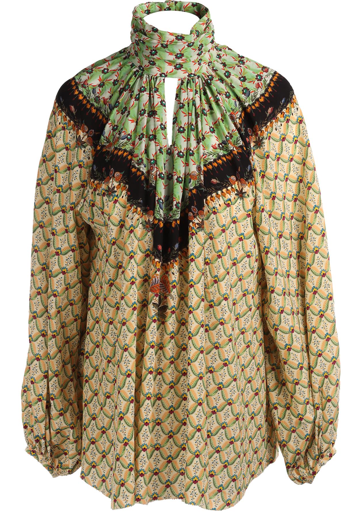 ETRO MULTI SILK TOP IT 44 UK 12