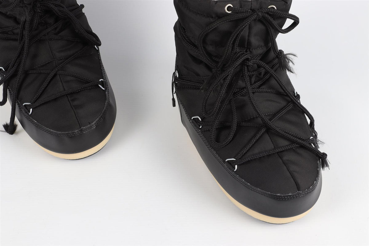 MOON BOOTS BLACK ANKLE BOOTS EU 39-40 UK 6-6.5 US 7-7.5