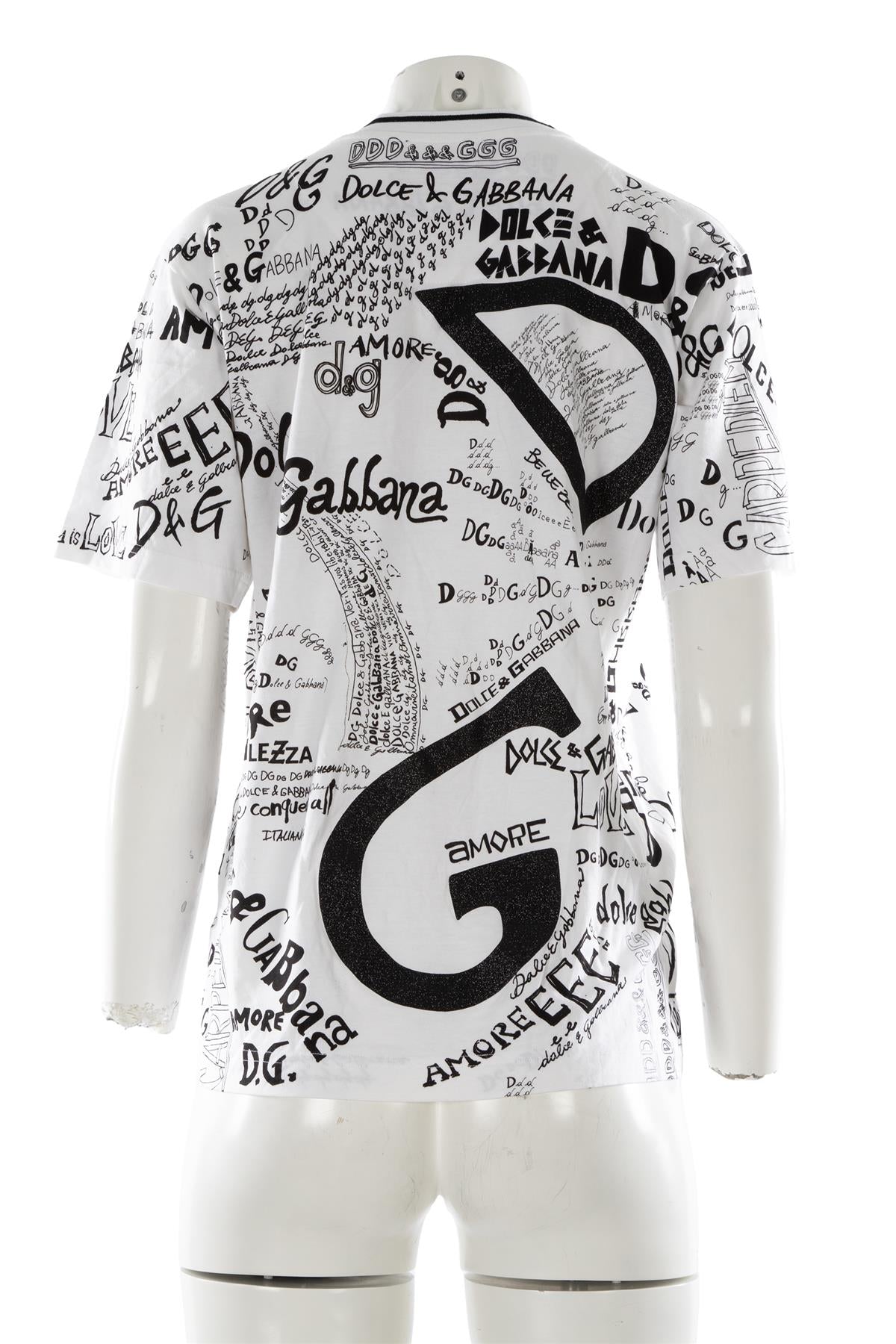 DOLCE & GABBANA WHITE COTTON T-SHIRT IT 42