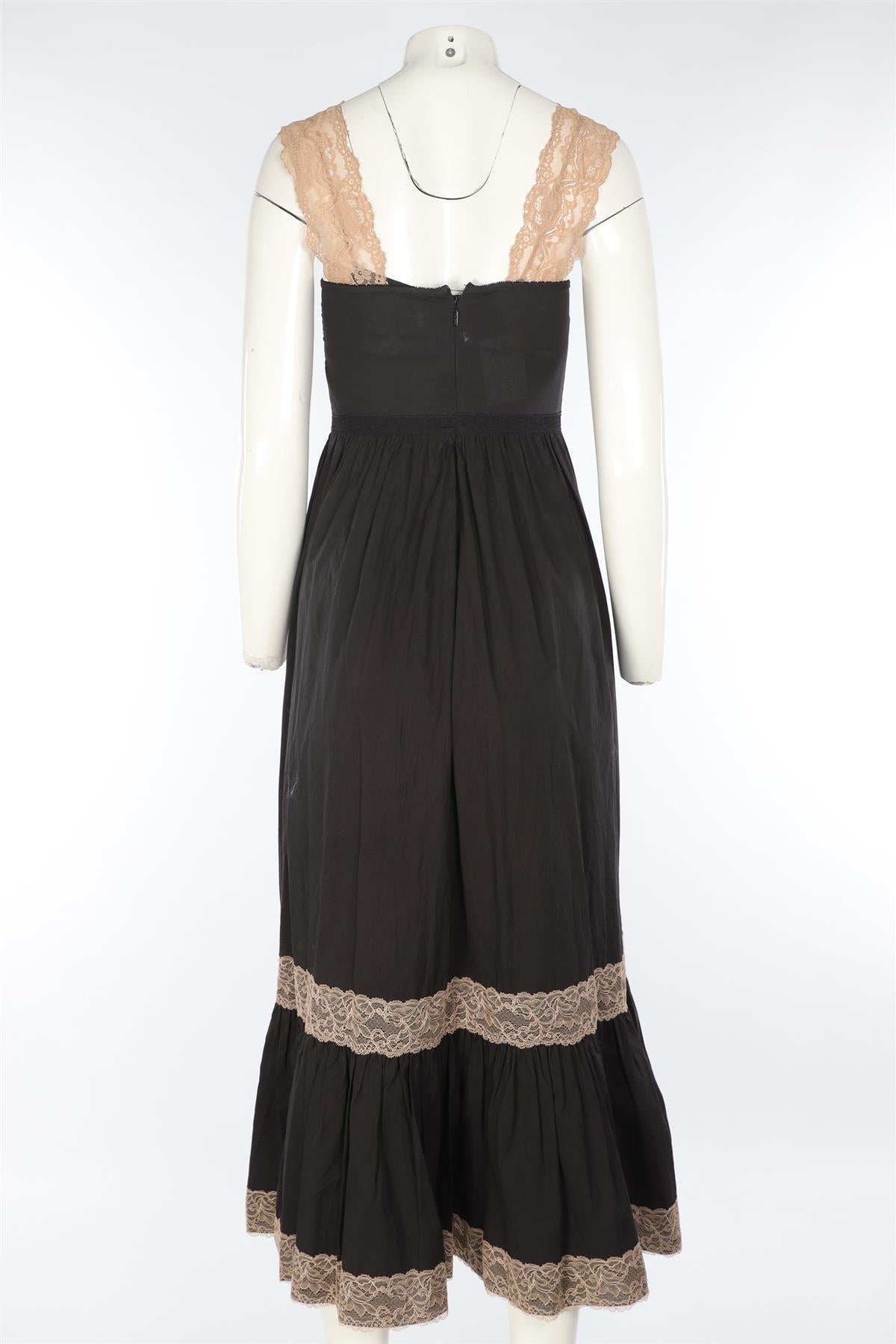 GUCCI BLACK LACE MAXI DRESS IT 38 UK 6