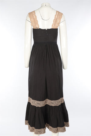 GUCCI BLACK LACE MAXI DRESS IT 38 UK 6