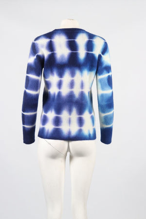 THE ELDER STATESMAN TIE DYED CASHMERE SWEATER XSMALL