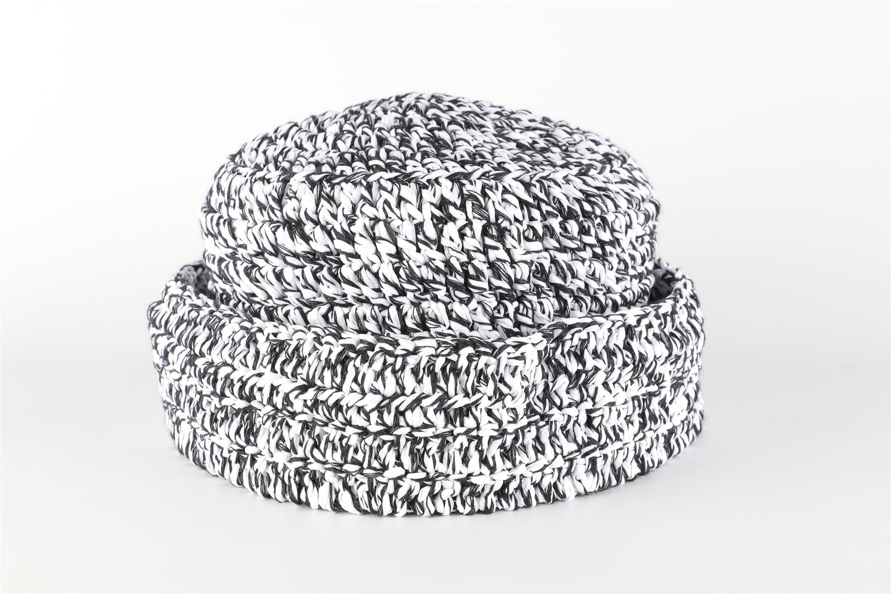 GIORGIO ARMARNI WHITE RAFFIA HAT MEDIUM