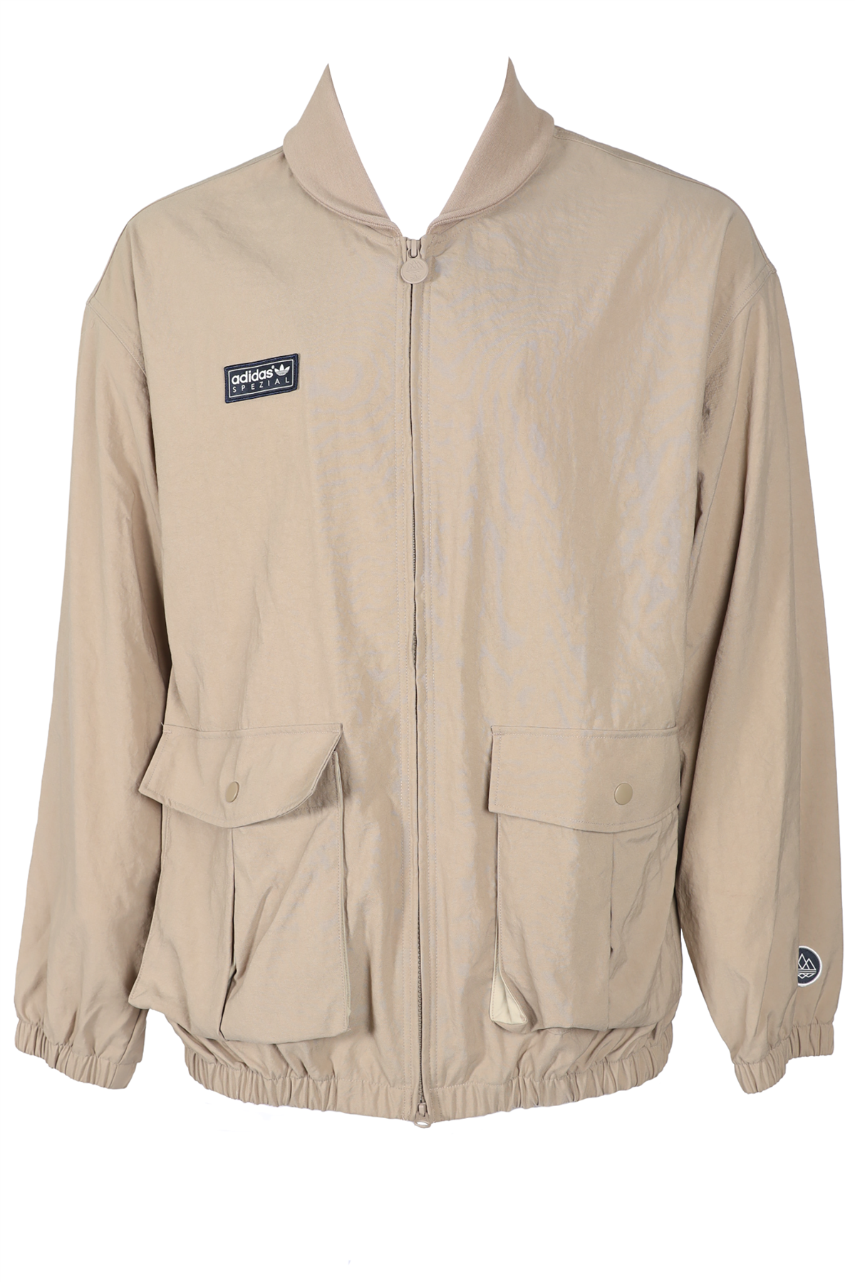 ADIDAS BEIGE MEN'S COTTON JACKET LARGE