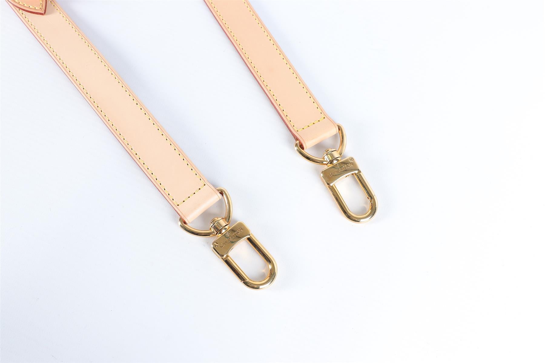 LOUIS VUITTON BEIGE LEATHER SHOULDER STRAP