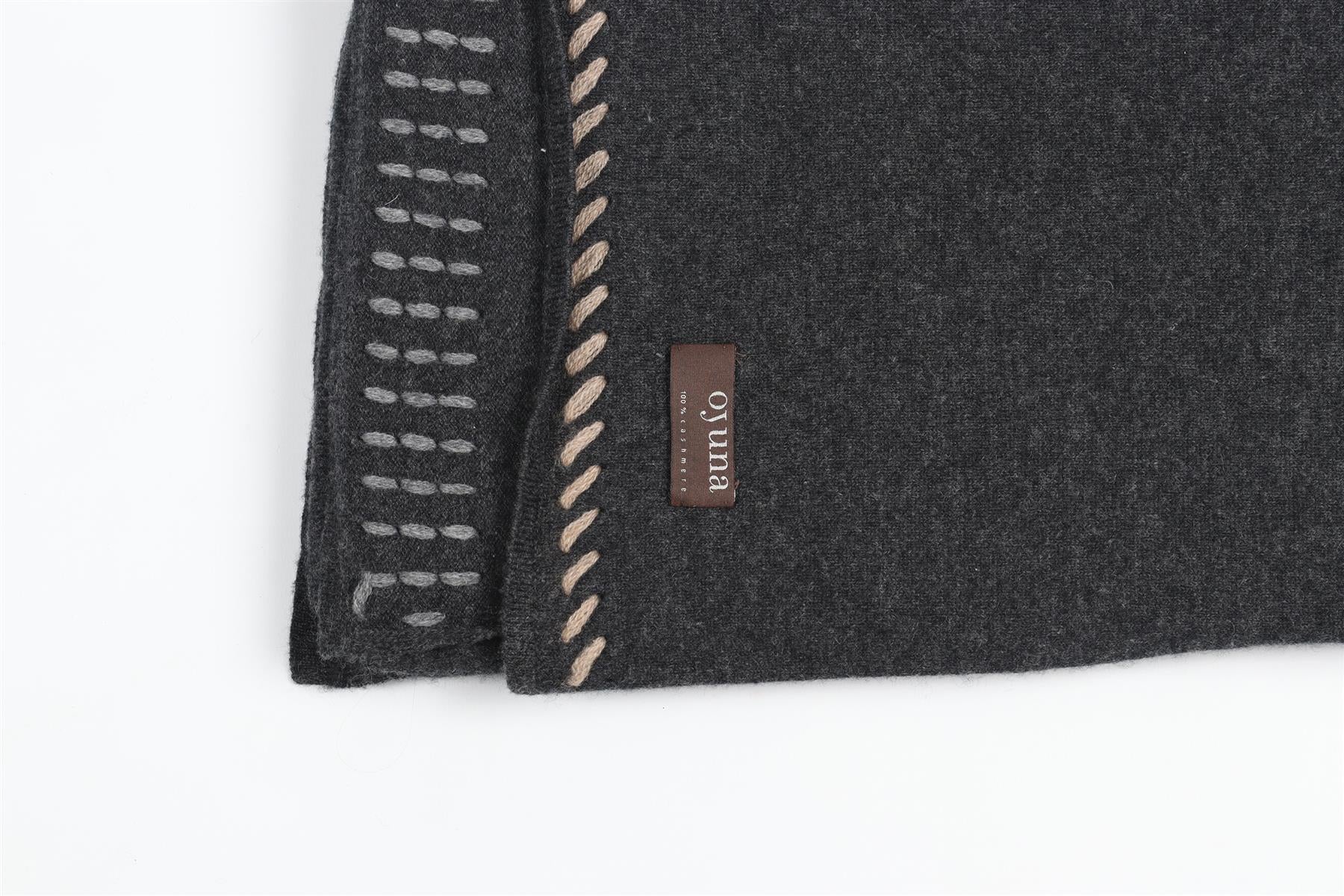 OYUNA GREY CASHMERE BLANKET