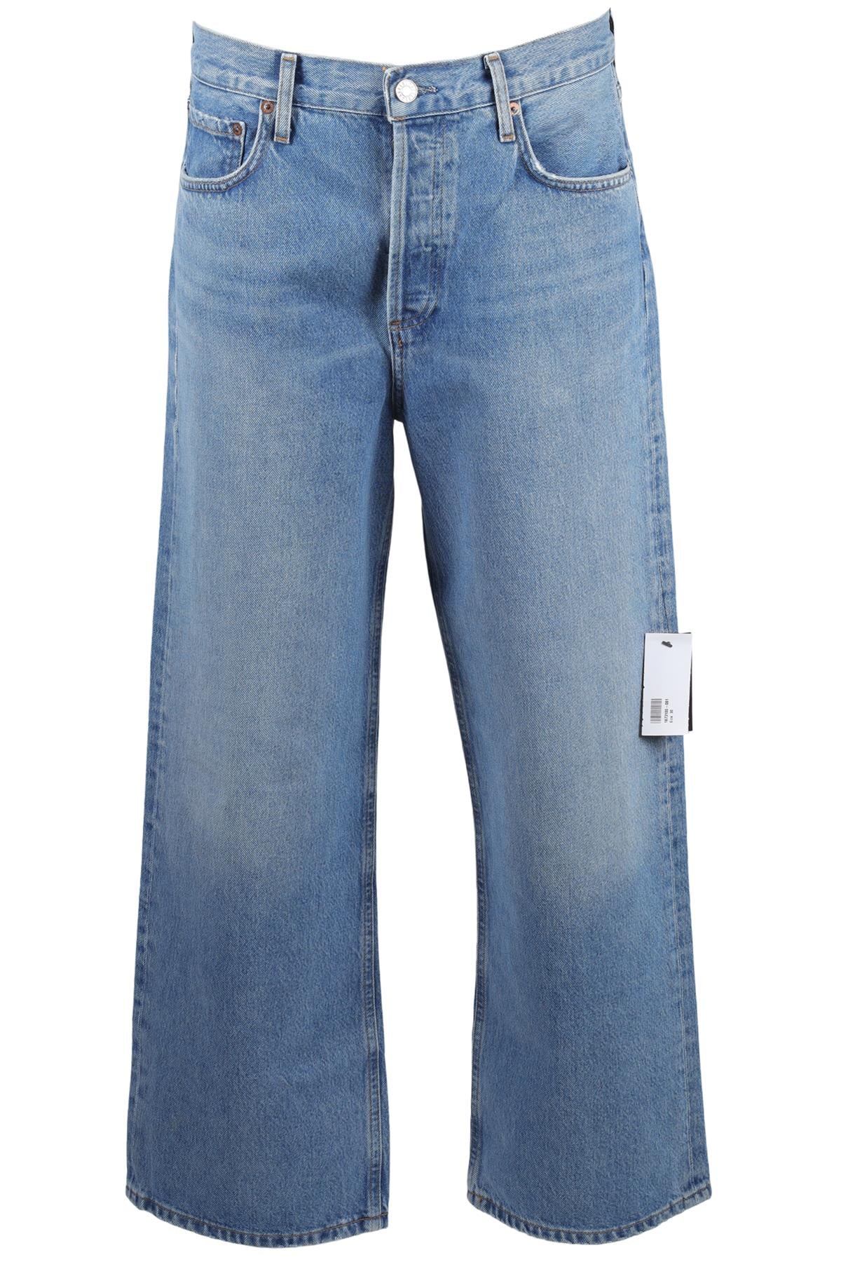 AGOLDE BLUE HIGH RISE WIDE LEG JEANS W30 UK 12