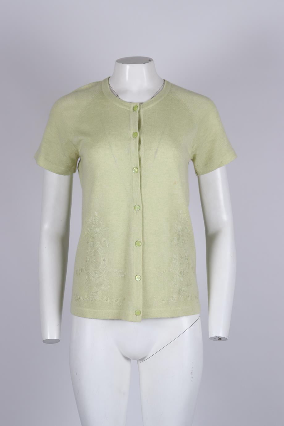 ESCADA EMBROIDERED CASHMERE CARDIGAN DE 38 UK 12