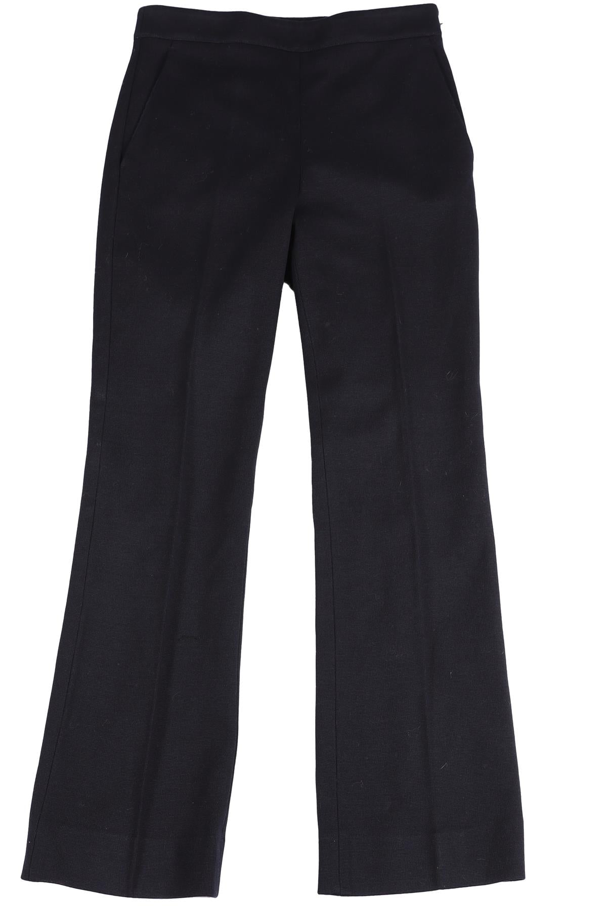 GUCCI NAVY COTTON STRAIGHT LEG PANTS IT 40 UK 8