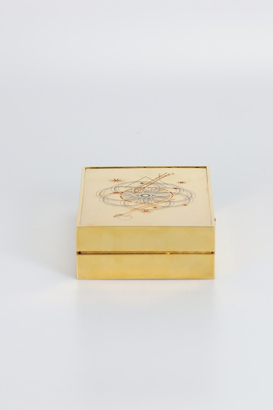 CHAOS PRINTED GOLD TONE CLUTCH