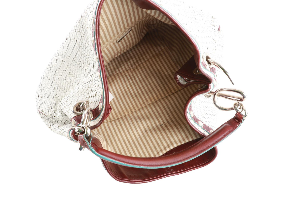 LOEWE WHITE LEATHER SHOULDER BAG