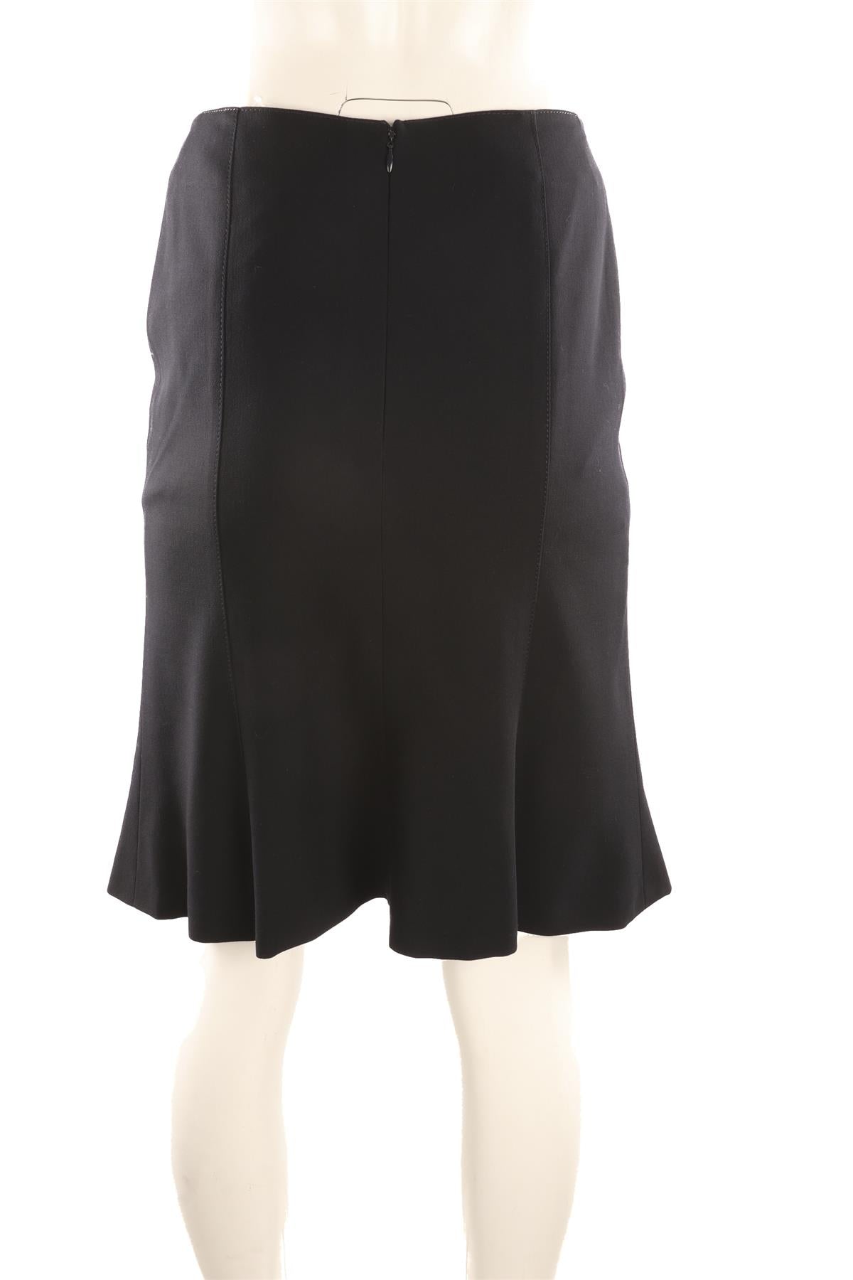 FONTANA COUTURE NAVY WOOL MINI SKIRT IT 40 UK 8