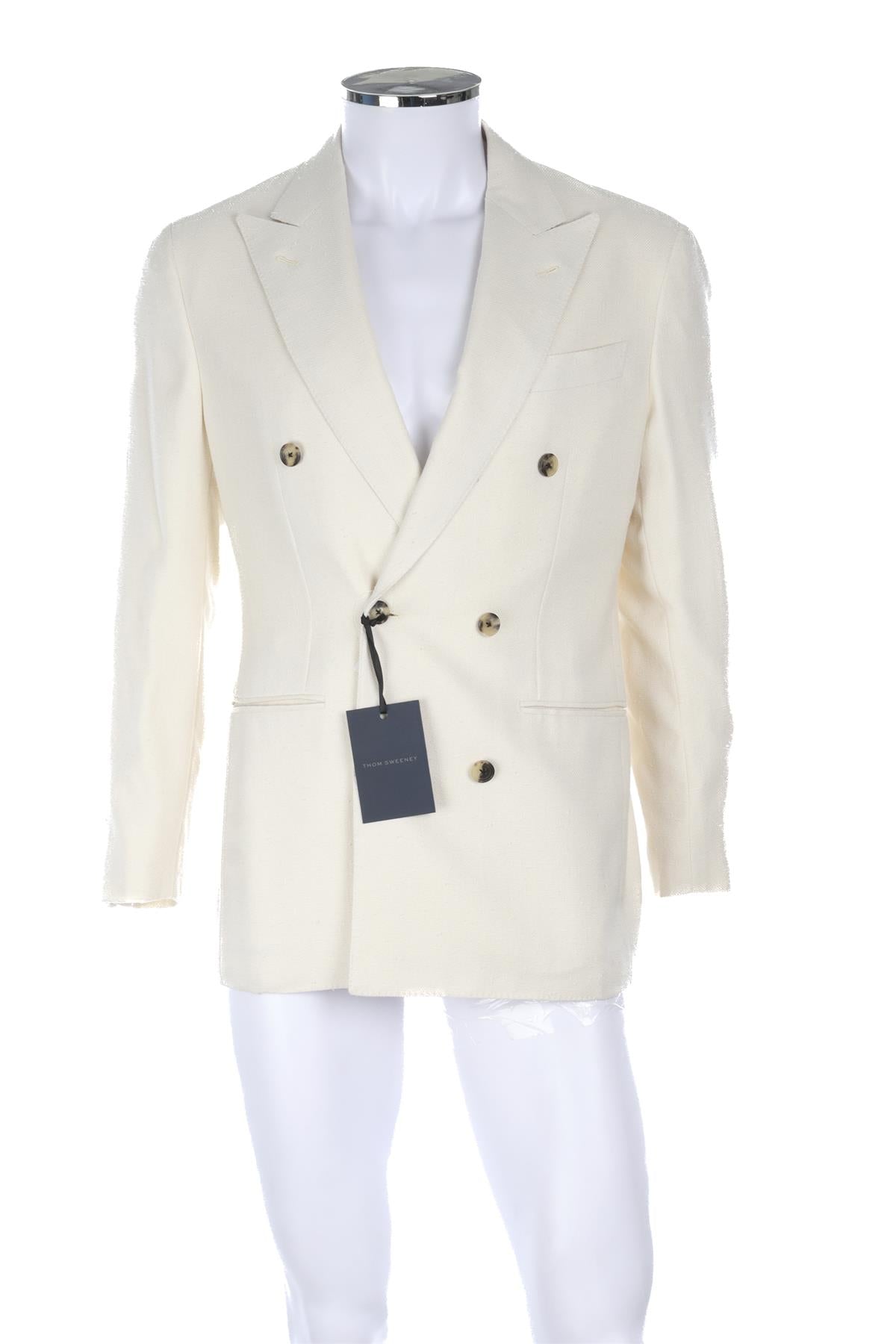 THOM SWEENEY ECRU MENS SILK BLAZER UK/US 36 FR 36 IT 46