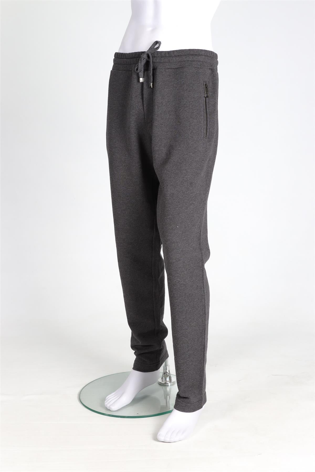DOLCE & GABANNA GREY MEN'S COTTON TRACK PANTS IT 46 UK 30