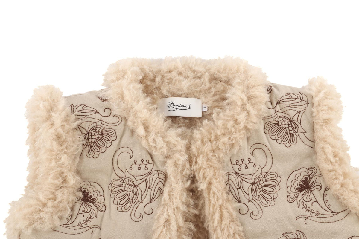 BONPOINT BEIGE KIDS GIRLS GILET 5 YEARS