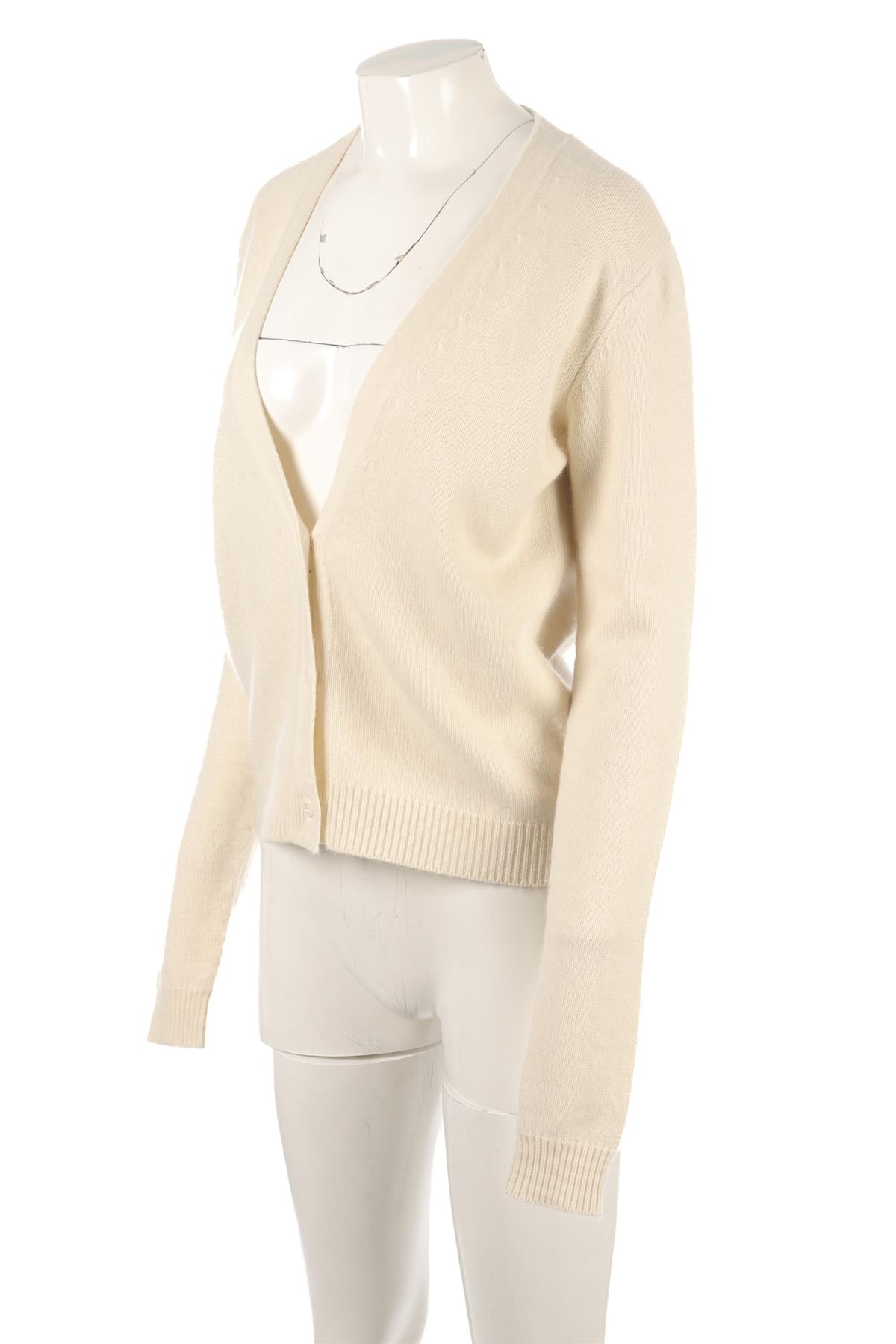 RAEY CREAM CASHMERE CARDIGAN SMALL