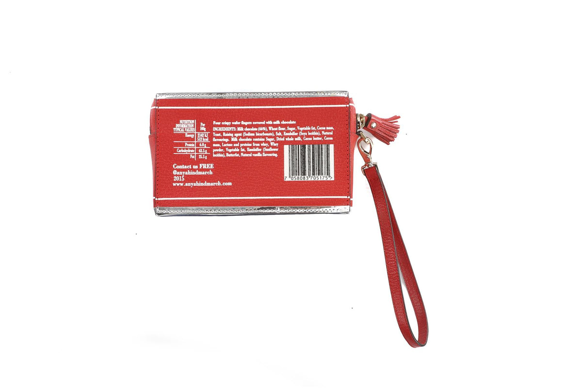 ANYA HINDMARCH RED KIT KAT CLUTCH