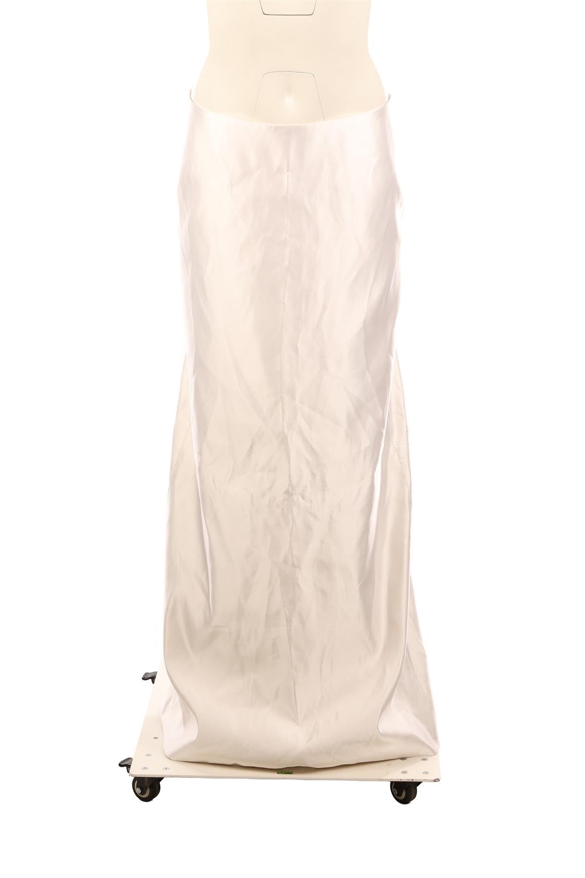 MAXIMILIAN IVORY SATIN MAXI SKIRT UK 10